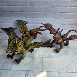 Mega Bloks Dragons Bundle Shadowmane Two Head Cragfire Red Maroon Complete