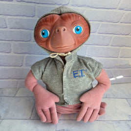 ET Extra Terrestrial Plush Toy 12" Hoody Vinyl Face Vintage Applause 1998