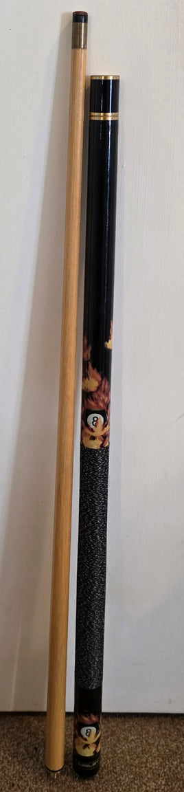 Riley 8 Ball Pool Snooker Cue Flame 2-Piece 20Oz BC-200 58" Vintage 1990