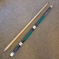 
              Riley Snooker Cue Gold Aluminium Case With Green Tiger Cue Vintage 1980s
            