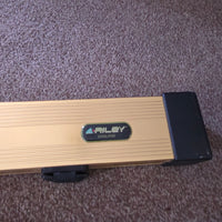 
              Riley Snooker Cue Gold Aluminium Case With Green Tiger Cue Vintage 1980s
            
