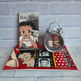 Betty Boop Bundle Alarm Clock, Ceramic Dish + Note Book King Features Syndicate