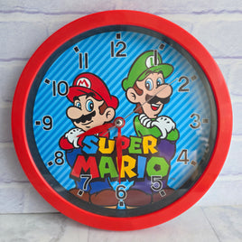 Super Mario Wall Clock Nintendo Mario + Luigi