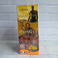 
              Gladiator / Spartacus / El Cid VHS Box Set Classic Movie Triple - New Sealed
            
