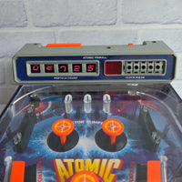 
              TOMY Atomic Pinball Game Vintage 1979 Black Version With Feet + Box - A+ Conditi
            