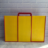 
              Lego Storage Case Box Red Yellow Vintage 1989 Slide Lid Rare 3 Compartments
            