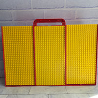
              Lego Storage Case Box Red Yellow Vintage 1989 Slide Lid Rare 3 Compartments
            