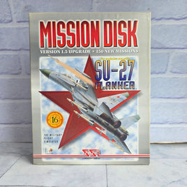 SU-27 Flanker Mission Disk Big Box PC Game Version 1.5 + 150 New Missions - Rare