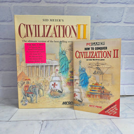 Sid Meier's Civilization 2 Big Box PC Game + Strategy Guide Bundle - Complete