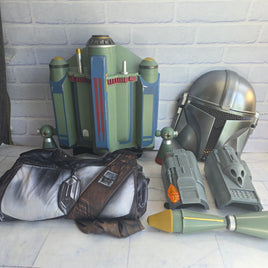 Star Wars Boba Fett Jet Pack Bundle Electronic Lights + Sounds Gauntlets Missile