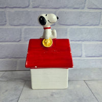 
              Vintage Snoopy Money Bank Box Ceramic Sitting Up
            
