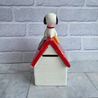 
              Vintage Snoopy Money Bank Box Ceramic Sitting Up
            