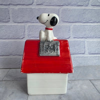 
              Vintage Snoopy Money Bank Box Ceramic Sitting Up
            