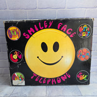 
              Smiley Face Telephone Vintage Telemania Land Line 1997 In Box Smiley Emoji
            
