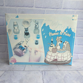 Vintage Disney Lady And The Tramp Plaster And Paint Set - New In Box