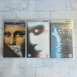 New Sealed PSP UMD Movie Bundle Da Vinci Code Hollow Man White Noise