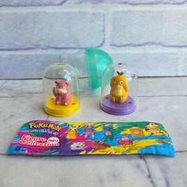 Pokemon Slowpoke + Psyduck Gacha Figures Vintage 1998 + Egg + Insert Rare
