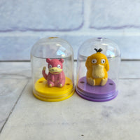 
              Pokemon Slowpoke + Psyduck Gacha Figures Vintage 1998 + Egg + Insert Rare
            