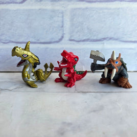 Digimon Figure Bundle Tyrannomon MetalSeaDramon Zudomon Vintage Tomy 1998