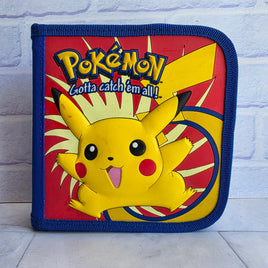 Pokémon CD DVD Storage Case 3D Pikachu Vintage 1998