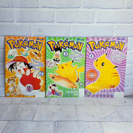Pokemon Pikachu Shocks Back Manga Comic Book Bundle Vol 2 3 4 Viz Comics 1999