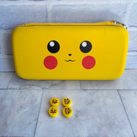 
              Pokémon Pikachu Nintendo Switch Carry Case Bundle   Pikachu themed Nintendo Switch Carry Case with 4x Pikachu Thumbgrips.  Also includes brand new screen protector.
            