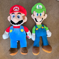
              Super Mario + Luigi Jumbo Plush Bundle 40" Large Giant Soft Toy Nintendo
            