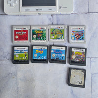 
              Nintendo 3DS Ice White Console Bundle Mario Games + Charger
            