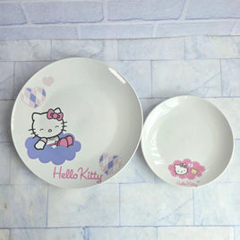 Hello Kitty Dinner Plate + Side Plate Bundle Retro 2009 - New