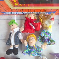 
              Vintage Early Learning Centre Wooden Puppet Theatre + 18 Puppets Bundle Box
            