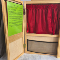 
              Vintage Early Learning Centre Wooden Puppet Theatre + 18 Puppets Bundle Box
            
