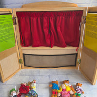 
              Vintage Early Learning Centre Wooden Puppet Theatre + 18 Puppets Bundle Box
            