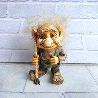 
              Allan Flink Nyform Troll Man with Stick Sweden Scandinavian White Hair Vintage
            