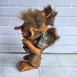 Nyform Trolls Of Norway #178 Troll With Child Piggybacking 8" Super Rare