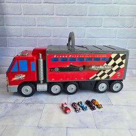 Micro Machines Grand Prix Racing Truck Lorry Playset + F1 Cars Figures Bundle