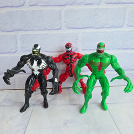 Venom + Carnage Figure Bundle Marvel Spiderman Green Venom Toybiz 1997 Masher