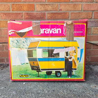 
              Sindy Dolls Caravan Pedigree Vintage 1970s Wooden In Box + Wardrobe Bundle
            