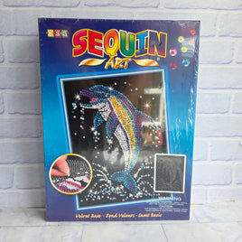 Sequin Art Dolphin Design Kit by KSG  Size - 25cm x 34cm - New