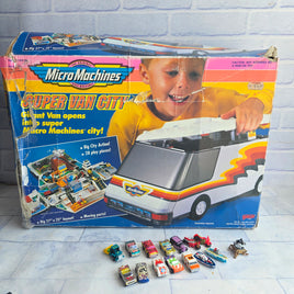 Micro Machines Super Van City Play Set With Micro Car Figures Box Instructions.