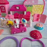 
              Hello Kitty Mega Bloks Bundle House Car Lots Of Figures
            
