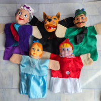 
              Punch & Judy Puppets Bundle Vintage 1950s Hand Puppets Big Bad Wolf Red Riding
            