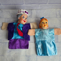 
              Punch & Judy Puppets Bundle Vintage 1950s Hand Puppets Big Bad Wolf Red Riding
            