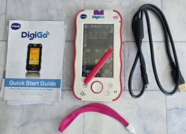 VTECH DigiGo Handheld Smart Tablet Device Pink With Pens and Charger Cable