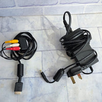 
              Silver Slim PS2 Console Bundle + Controller + Cables + Memory Card + 2 Games
            