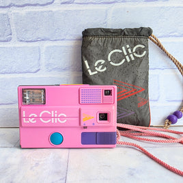 Le Clic Camera Pink Vintage 1980s In Bag - Tested Working