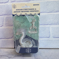 
              D&D Miniature Bundle Ashari Firetamer + Inferno Serpent Nolzurs Dwarf Cleric
            