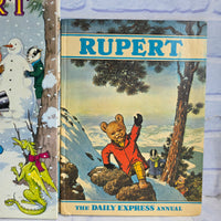 
              Vintage Rupert Bear Annual Bundle Daily Express No 54 57 1989 1970
            