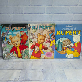 Vintage Rupert Bear Annual Bundle 1981 1986 1987 St Michael Adventures Of Rupert