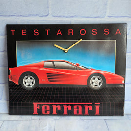 Ferrari Testarossa Wall Clock Vintage 1980s Sports Car - Rare - Working