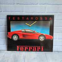 
              Ferrari Testarossa Wall Clock Vintage 1980s Sports Car - Rare - Working
            